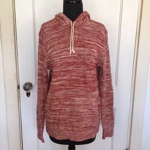 NWOT Gap Men’s Red Hooded Knit Sweater, S